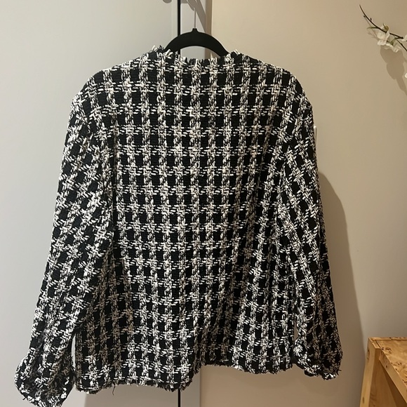NWT H&M black and white tweed jacket - Picture 2 of 6